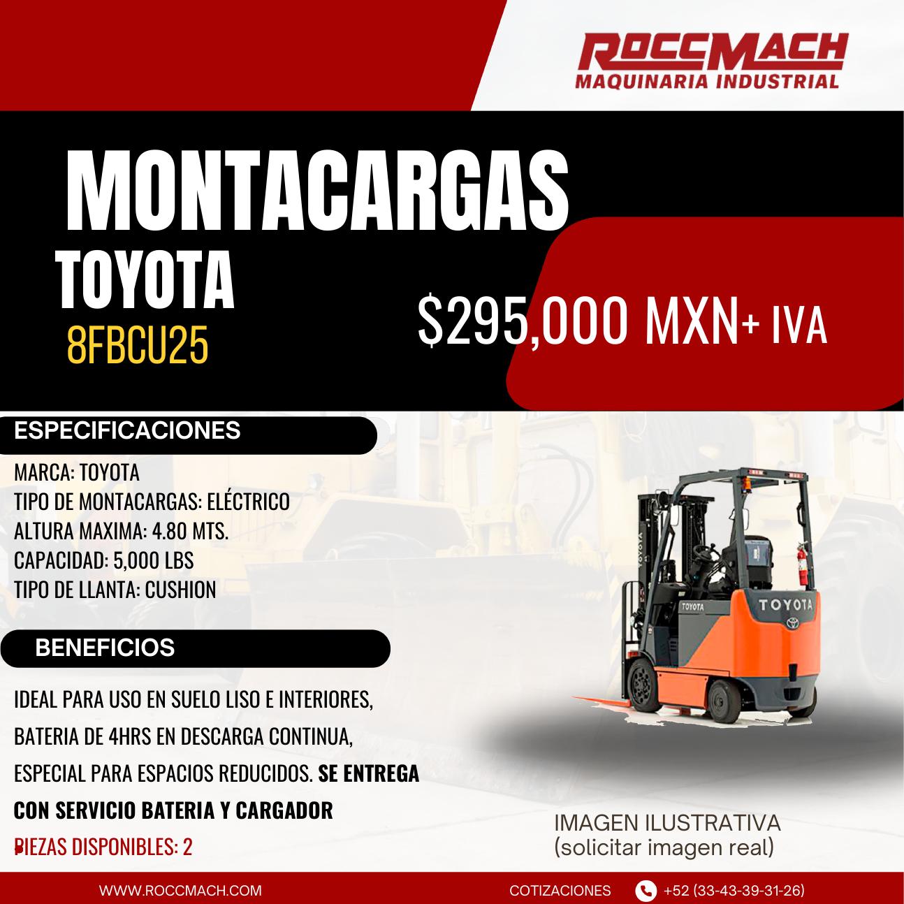 Montacargas Toyota 8FBCU25